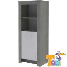 Cube – keskeny nyitott +1 ajtós szekrény (140 cm magas)