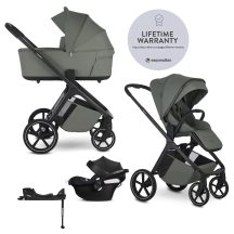   ÚJ!  EASYWALKER Babakocsi szett 4 az 1-ben Zoey Go Mineral + CBX Aton B2 i-Size + CYBEX Base One, összecsukható mózessel
