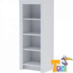 White Bunny – keskeny nyitott polcos szekrény (140 cm magas)