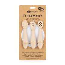   Petite&Mars TAKE&MATCH Szilikon gyakorló kanál szett, 3db, homok