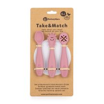   Petite&Mars TAKE&MATCH Szilikon gyakorló kanál szett, 3db, rózsaszin