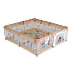 GAMEZONE összecsukható járóka szőnyeggel, 60 labdával 150x200 BÉZS
