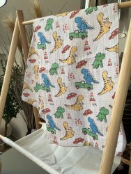 Nyári duplagéz babatakaró  -dino