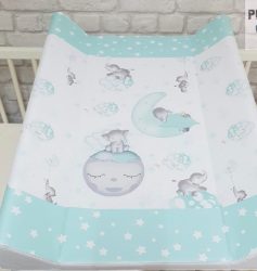 Pelenkázó lap zöld bébi elefánt
