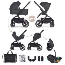   PETITE&MARS Kombinált babakocsi SCOUT 3 az 1-ben Anthracite Moon Core Pro i-Size